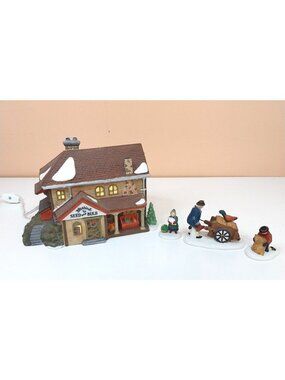 Dept. 56 New England Bluebird Seed and Bulb 5642-1 & Harvest Seed Cart 5645-6